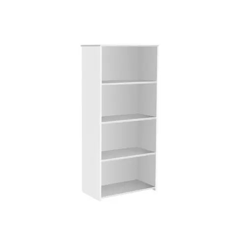 Bookcase (Solid Back Panels) - 1600 - White